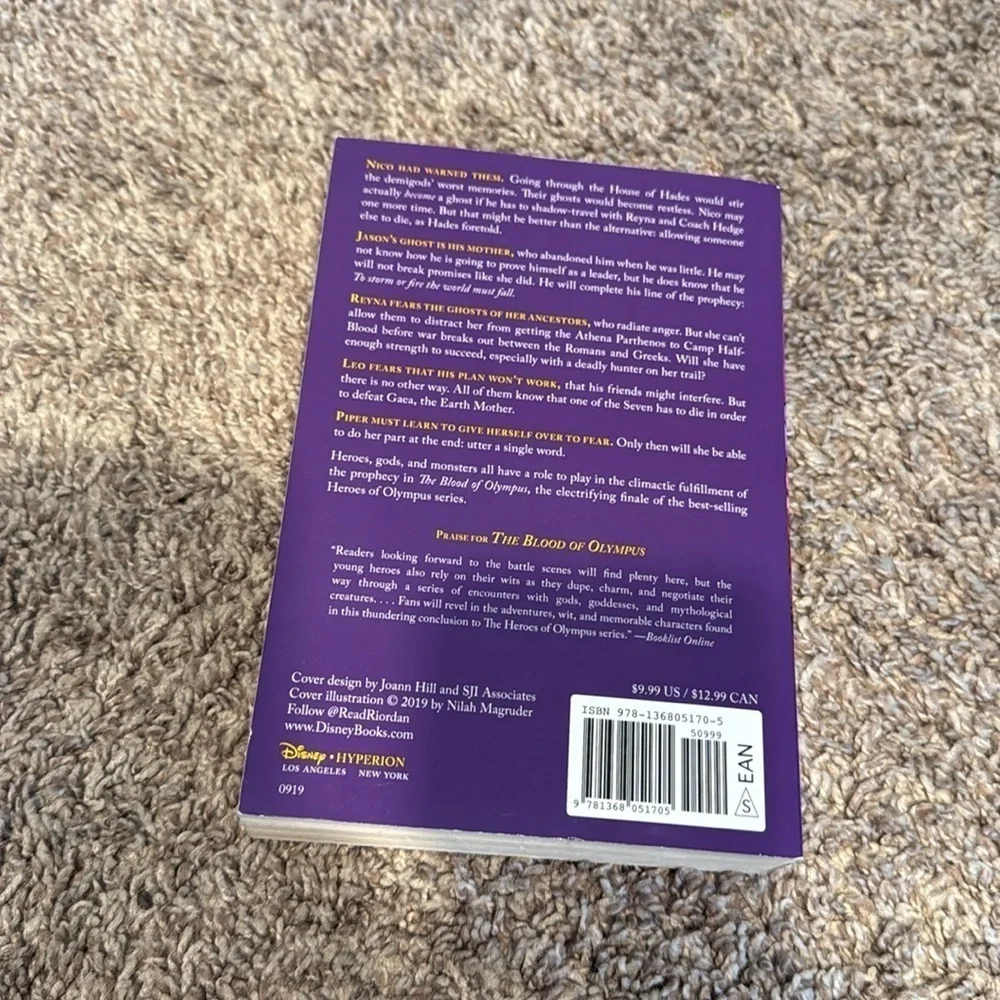The Heroes of Olympus Book - Purple Cover 5
